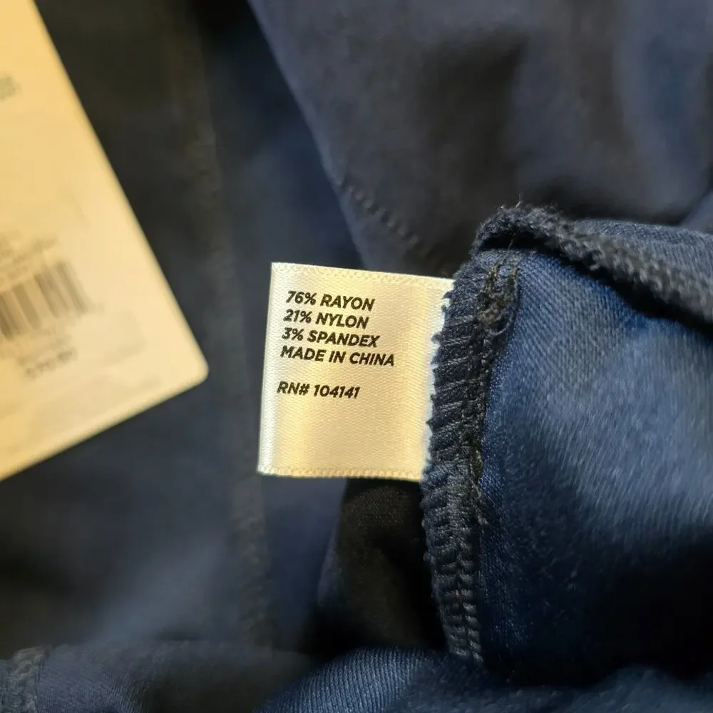 Lady Hagan Pants Womens Size Large Blue Pull On Ankle Golf Performance Casual - Picture 10 of 13